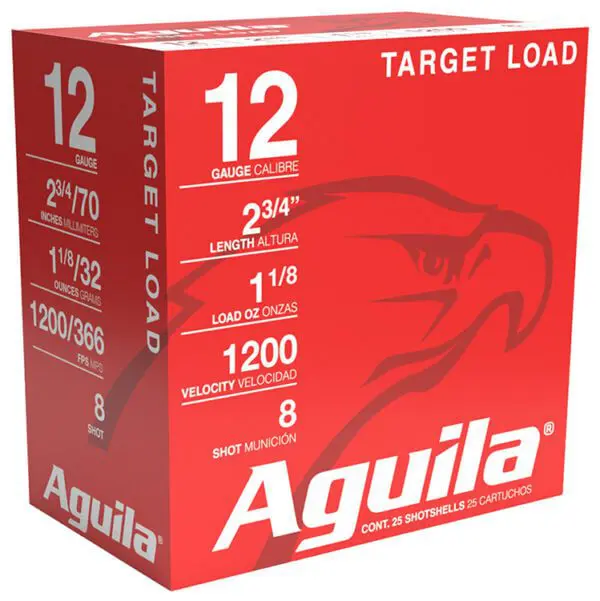 Aguila 1CHB1358 Target Load Competition 12Gauge 2.75" 1 1/8oz 8Shot 25 Per Box/10 Case