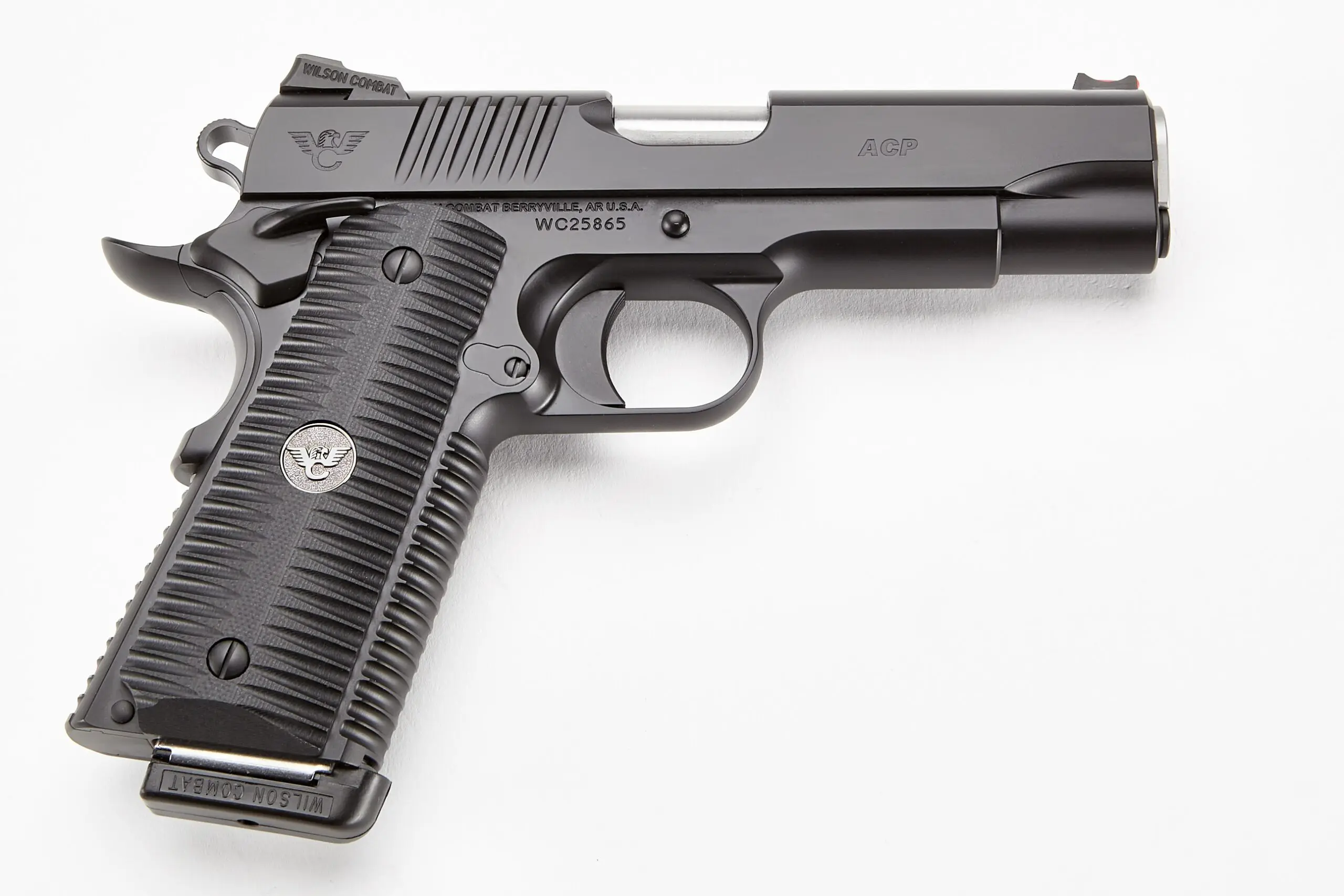 Wilson Combat ACP 9mm 4.25" semi-auto pistol, black Armor-Tuff finish, Black G10 Eagle Claw grips
