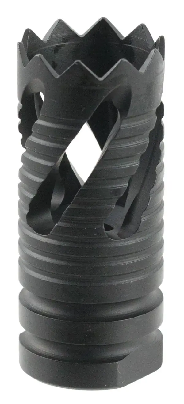 TacFire MZ1021 Thread Crown Muzzle Brake Black Oxide Steel with 1/2"-28 tpi Threads & 2.05" OAL for 5.56x45mm NATO AR-15