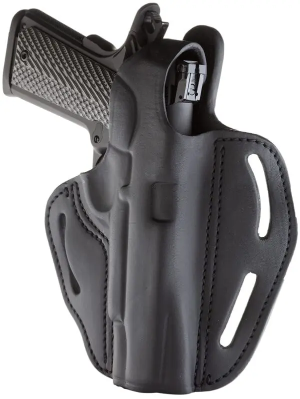 1791 Gunleather BHX1CLSBLR BHX  OWB Size 01 Stealth Black Leather Belt Slide Fits 4"-5" 1911 Right Hand