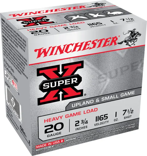 Winchester Ammo XU20H7 Super X Heavy Game Load 20Gauge 2.75" 1oz 7.5Shot 25 Per Box/10 Case