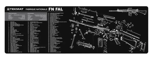 TekMat TEKR36FNFAL FN-FAL Cleaning Mat FN-FAL Parts Diagram 12" x36"
