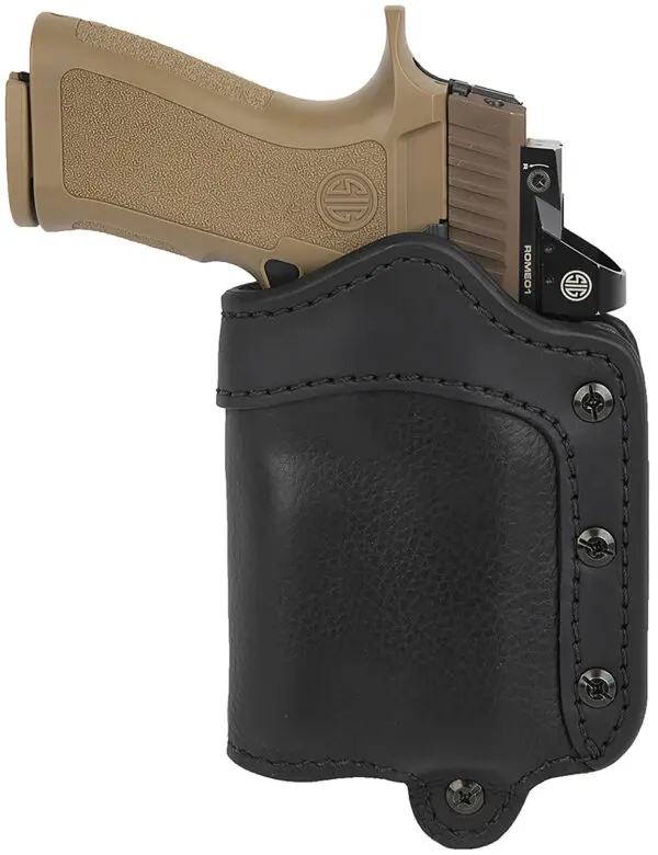 1791 Gunleather UCLB24NSBR Ultra Custom Light Bearing OWB Size 2.4 Night Sky Black Leather Belt Loop Fits Sig P320/Springfield XD-M Right Hand