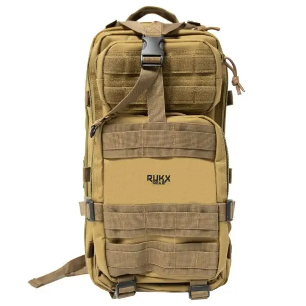 RUKX GEAR TACTICAL 1 DAY BAG TAN (12/CASE)