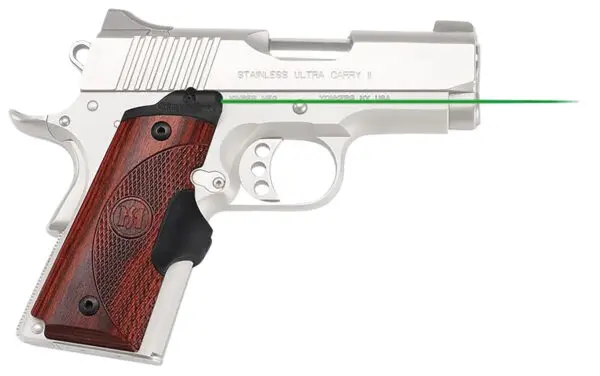 Crimson Trace LG902G LG-902G Lasergrips Master Series Black Green Laser 1911 Compact