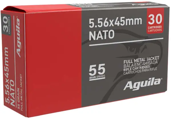 Aguila 1E556155   5.56NATO 55gr Full Metal Jacket 450 per pk/5pk per Case