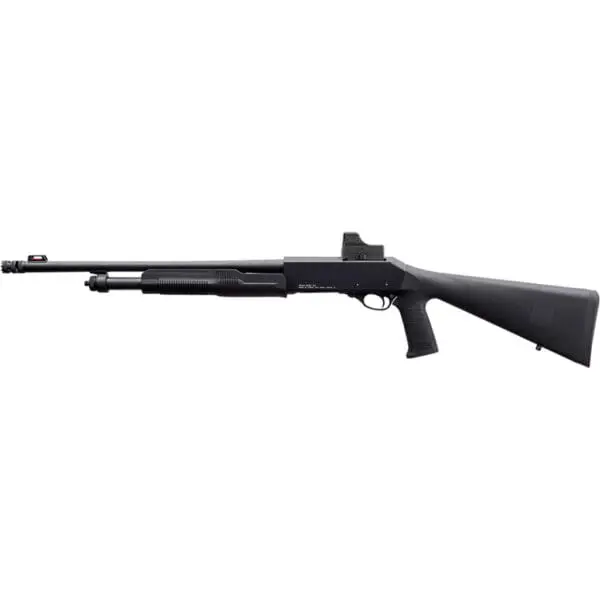 Akkar Churchill Pump Shotgun 20 ga. 18.5 in. Black with Red Dot Sight