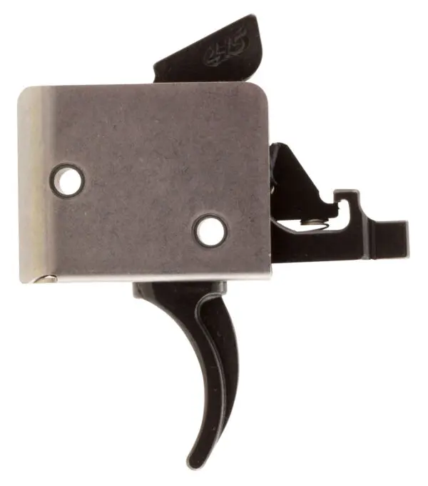 CMC Triggers 93502 Drop-In  Two-Stage Curved Trigger w/ 2-4 lbs Draw Weight & Black/Silver Finish