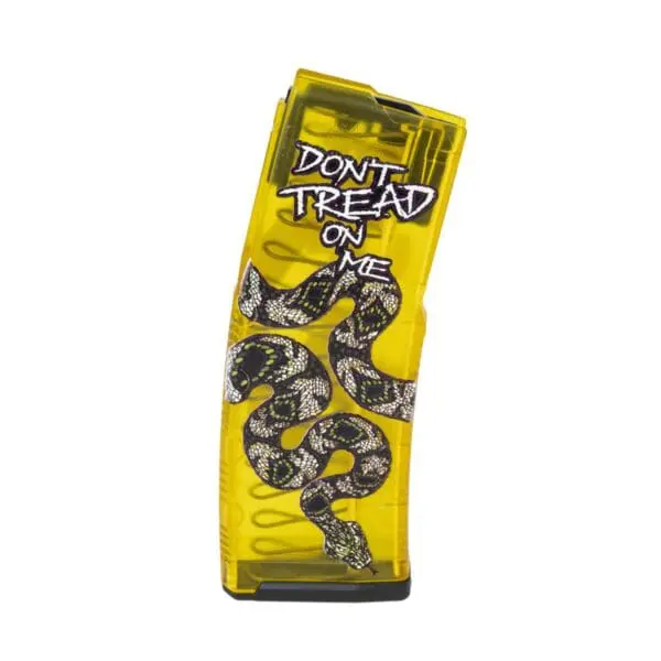 AMEND2 MOD C  5.56MM 30RD YELLOW DONT TREAD ON ME  POLYMER MAGAZINE ( 50 PER CASE )