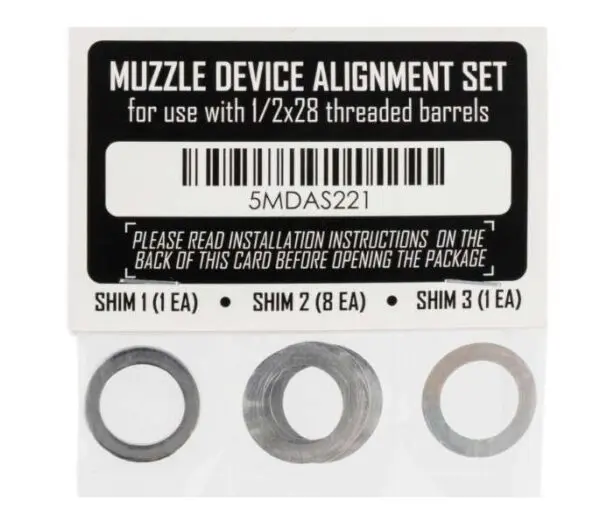 RUGGED SUPPRESSORS SHIM KIT 1/2X28