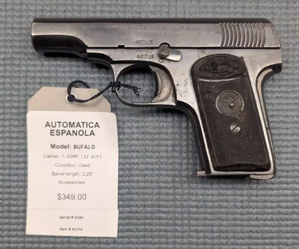 AUTOMATICA ESPANOLA BUFALO 3.25 inch barrel 7.65MM (32 ACP) # 03258