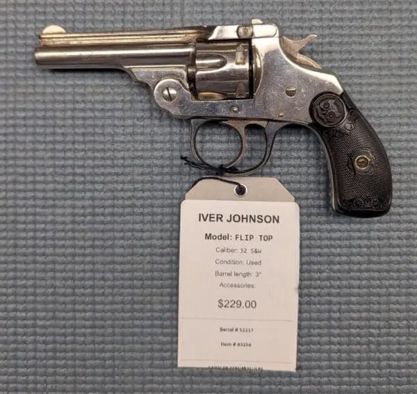 IVER JOHNSON FLIP TOP 3 inch barrel 32 S&W # 03256