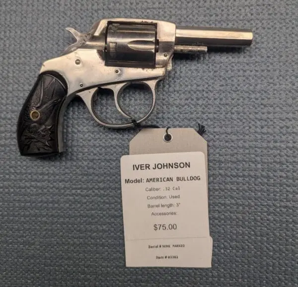 IVER JOHNSON AMERICAN BULLDOG 3 inch barrel .32 Cal # 03382