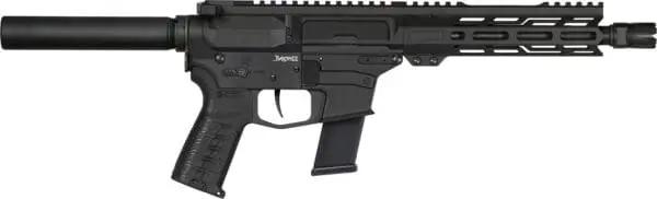 CMMG 45A790FAB Banshee MKG 45 ACP 13+1 8" Black Nitride Medium Taper Threaded Barrel, EML 7" M-LOK Handguards, Black Armor Cerakote Aluminum Picatinny Rail Receiver, Pistol Tube, CMMG Zeroed Grips