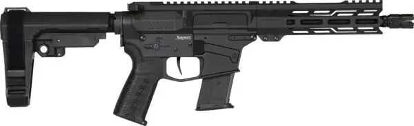 CMMG 57A340FAB Banshee MK57 5.7x28mm 20 8" Black Nitride Medium Taper Threaded Barrel, EML 7" M-LOK Handguards, Black Armor Cerakote Aluminum Picatinny Rail Receiver, CMMG Zeroed Grips