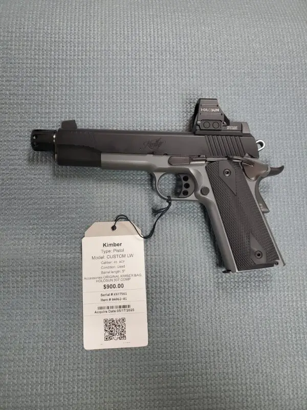 KIMBER CUSTOM LW 5" 45ACP BLACK #04062-01