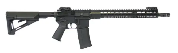 ArmaLite M15TAC16 M-15 Tactical 5.56x45mm NATO 30+1 16" Barrel, Black Hard Coat Anodized Receiver,  Adjustable Magpul STR Collapsible Stock, Magpul MBUS Front & Rear Sights, Flash Hider, Optics Ready