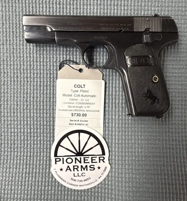 Colt Colt Automatic 3.75" .32cal Black #04258-07