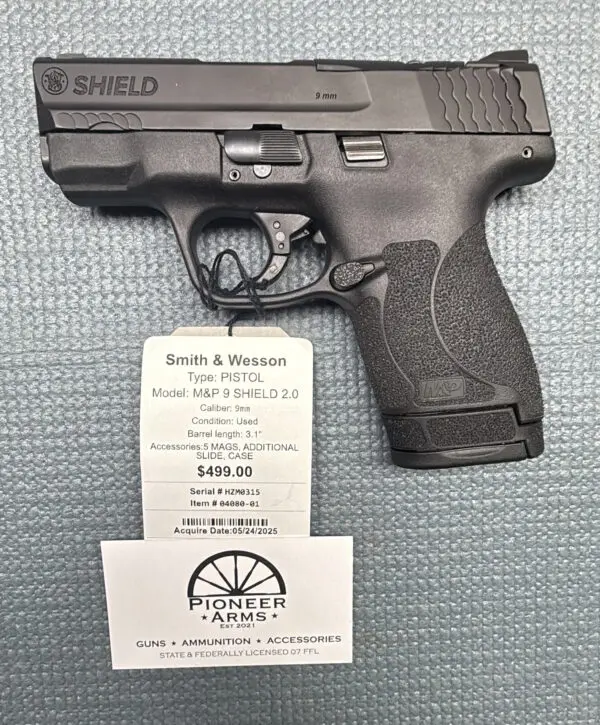 SMITH & WESSON M&P 9 SHIELD 2.0 BLACK #04080-01