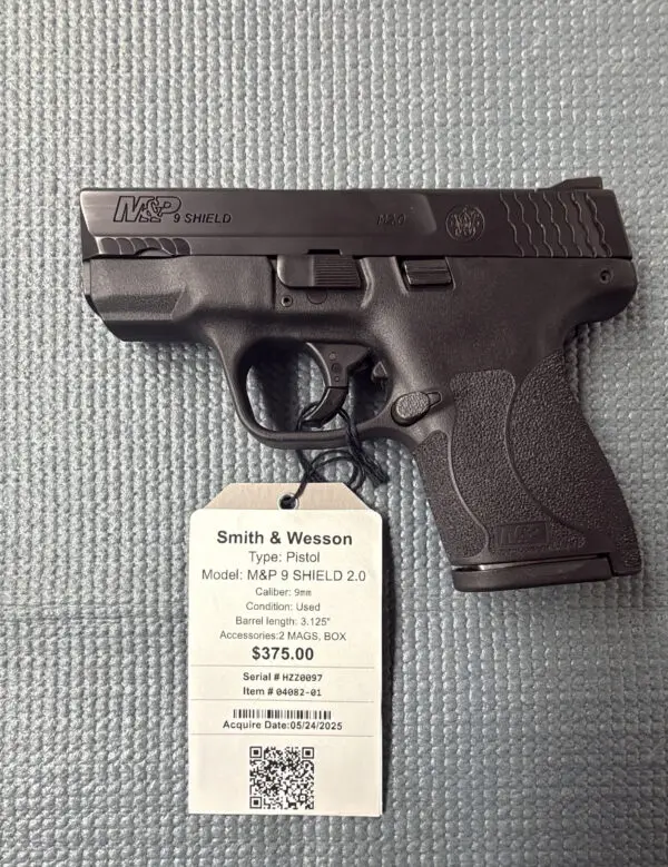 SMITH & WESSON M&P 9 SHIELD 2.0 3.125 9MM #04082-01