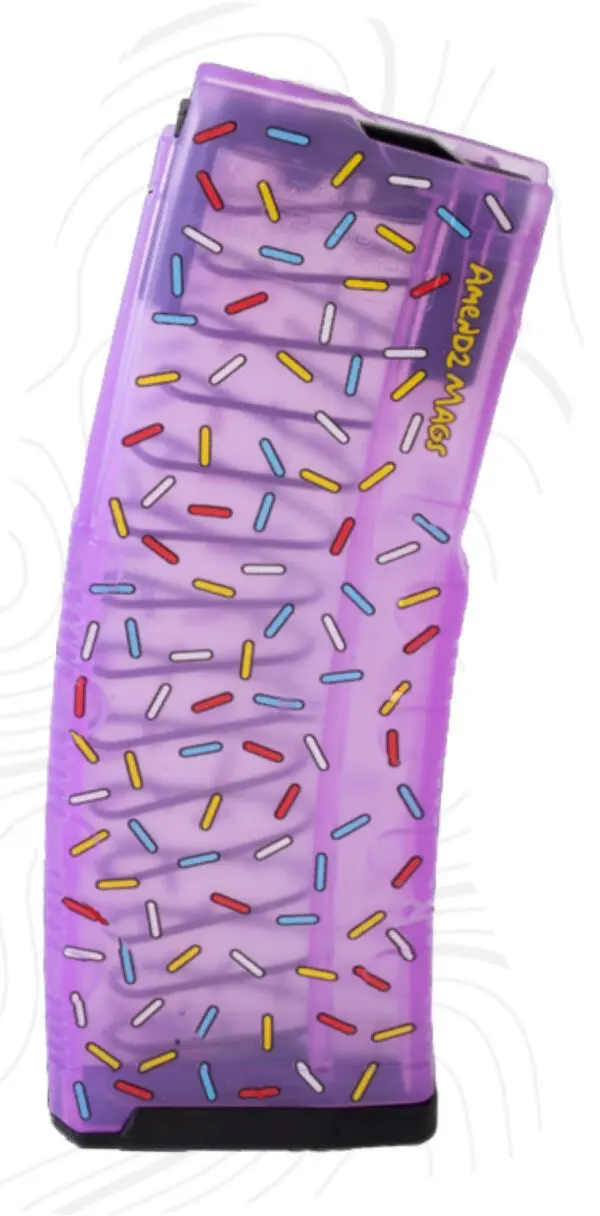 AMEND2 MOD C AR-15 5.56MM 30RD TRANSLUCENT SPRINKLES PINK POLYMER MAGAZINE ( 50 PER CASE )