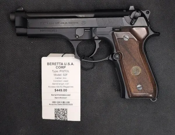 Beretta 92F 4.9" 9mm #03547