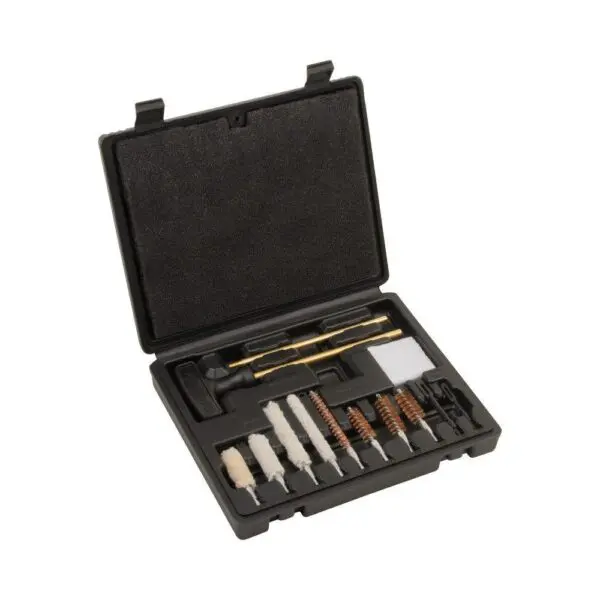 Allen Krome Compact Handgun Cleaning Kit .22 .38 9mm 357 .44 &.45 Cal. 14-Pieces Black