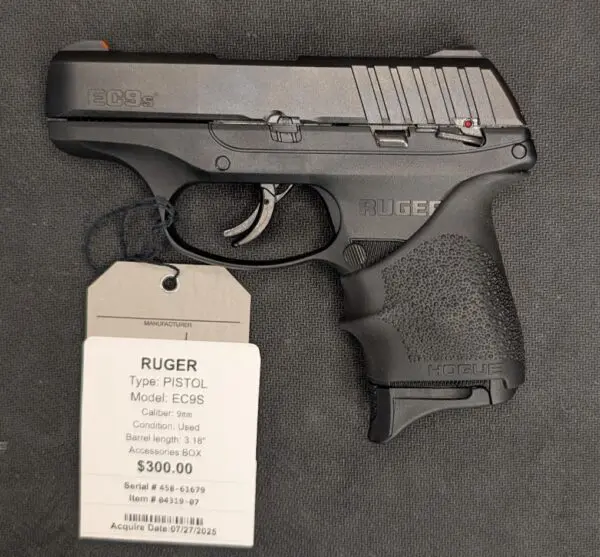 Ruger EC9S 3.18" 9mm #04319-07