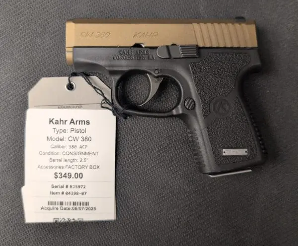 Kahr Arms CW 380 2.25" 380 ACP #04398-07