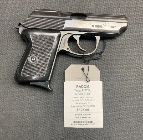 RADOM P-64 3" 9X18 MAKAROV BLACK #04388-07