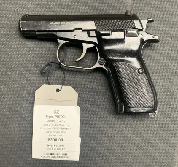 CZ CZ82 3.5" 9X18 MAKAROV BLACK #04390-07