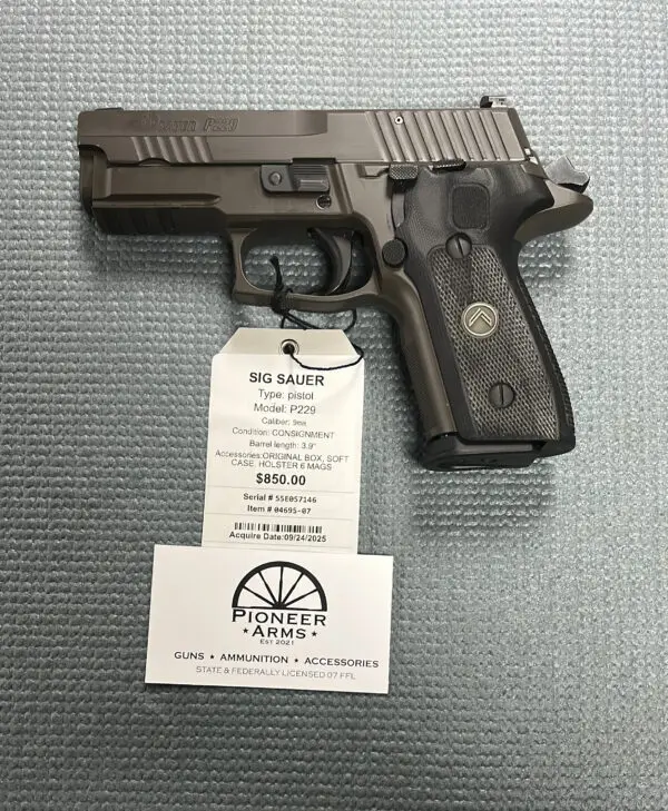 Sig Sauer P229 3.9" 9mm Black 04695-07