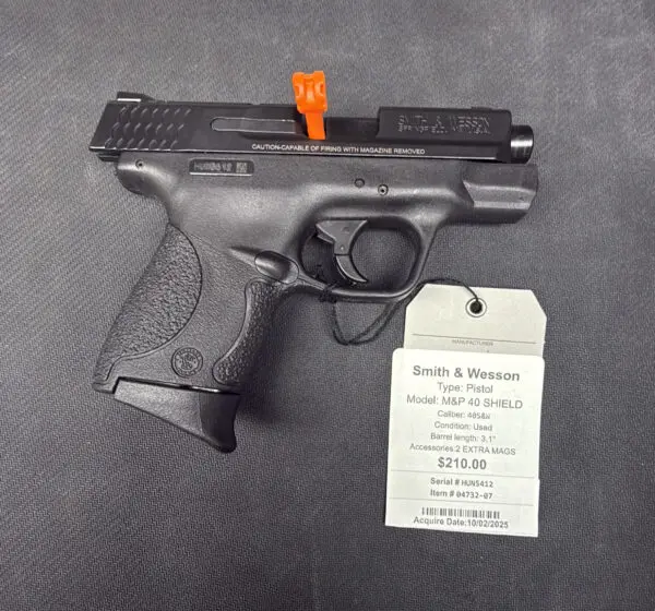 SMITH AND WESSON M&P 40 SHIELD 3.1" BLACK  04732-07