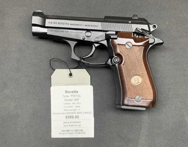 BERETTA 84F 4" 380 ACP BLUED #04751-07