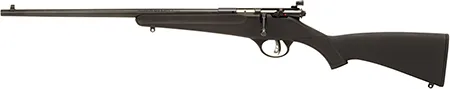 Savage Arms 13843 Rascal Youth 22 LR 1rd 16.12" Matte Blued Carbon Steel Barrel/Receiver, Matte Black Synthetic Stock Left Hand