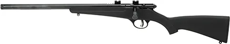 Savage Arms 13841 Rascal FLV-SR Youth 22 Short 1rd 16.12" Matte Blued Heavy Barrel, Matte Blued Carbon Steel Receiver, Matte Black Synthetic Stock Left Hand