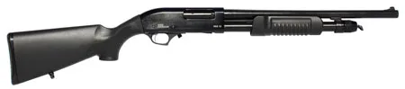 Iver Johnson Arms PAS12 PAS 12 Gauge Pump 3" 5+1 18.50" Black Steel Barrel, Black Rail Cut Black Synthetic Stock