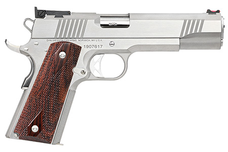 Dan Wesson Pointman PM-45 .45 ACP 5" Brushed Stainless pistol with cocobolo grips