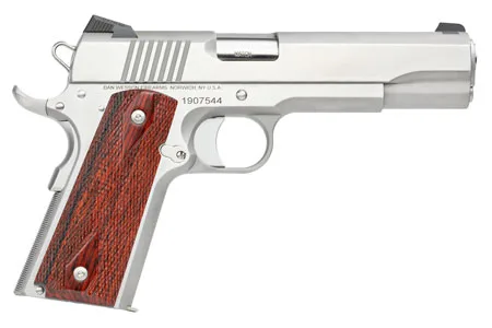 Dan Wesson Razorback RZ-10 10mm 5-inch stainless 1911 pistol with cocobolo grips