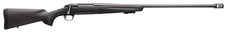 Browning 035543294 X-Bolt Pro Long Range 6.5 PRC 3+1 26" Skip Fluted Heavy Barrel, Recoil Hawg Muzzle Brake, Spiral Fluted Bolt, Carbon Gray Elite Cerakote, Natural Carbon Fiber Stock