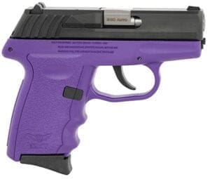 SCCY CPX-3 .380 ACP pistol purple and black 2.96 inch barrel