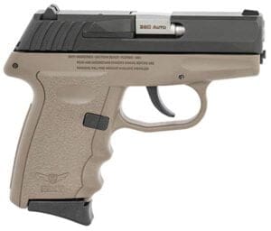 SCCY CPX-3 .380 Auto pistol, 2.96 IN barrel, flat dark earth frame with black slide