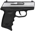 SCCY CPX-3 .380 Auto pistol 2.96 inch barrel black polymer frame stainless slide