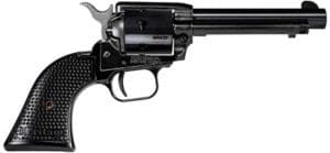 Heritage Mfg RR22MB4PG Rough Rider  22 LR/22 WMR 6 Shot, 4.75" Black Steel Barrel, Black Cerakote Zinc Alloy Frame, Black Cerakote Cylinder, Black Polymer Grip, Hammer/Thumb Safety, Exposed Hammer