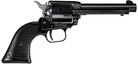 Heritage Mfg RR22MB4PG Rough Rider 22 LR/22 WMR 6 Shot, 4.75" Black Steel Barrel, Black Cerakote Zinc Alloy Frame, Black Cerakote Cylinder, Black Polymer Grip, Hammer/Thumb Safety, Exposed Hammer