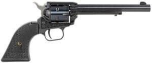 Heritage Mfg RR22MB6PG Rough Rider  22 LR/22 WMR 6 Shot, 6.50" Black Steel Barrel, Black Cerakote Zinc Alloy Frame, Black Cerakote Cylinder, Black Polymer Grip, Hammer/Thumb Safety, Exposed Hammer