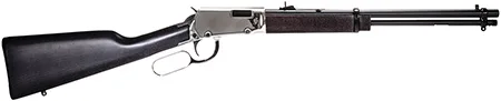 Rossi RL22181WDNI Rio Bravo 22 LR 15+1 18" Polished Black Barrel, Nickel Rec, Black Hardwood Furniture