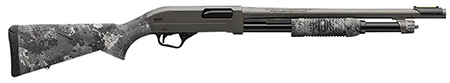Winchester Repeating Arms 512450395 SXP Hybrid Defender 12 Gauge 3" Chamber 5+1 (2.75") 18", Gray Barrel/Rec, TrueTimber Midnight Synthetic Furniture, Fiber Optic Front