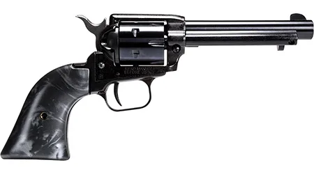 Heritage Mfg RR22B4BP Rough Rider 22 LR 6 Shot, 4.75" Black Oxide Steel Barrel, Black Oxide Zinc Alloy Frame, Black Oxide Cylinder, Black Pearl Grip, Manual Safety, Exposed Hammer
