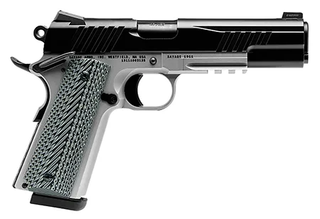 Savage 1911 Government 9mm 5-inch two-tone pistol with Picatinny rail and VZ G10 grips